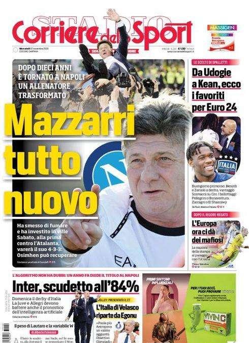 PRIMA PAGINA - CdS Campania: "Mazzarri tutto nuovo"