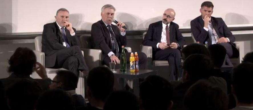 Ancelotti dalla Luiss: "Il Napoli ha fatto passi da gigante, vicini a risultati importanti! Condivido il progetto di ADL, sul razzismo..."