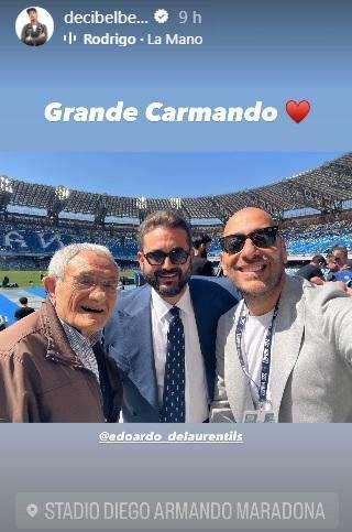 FOTO - Non solo Spalletti, c'era anche Carmando al Maradona: lo scatto con EDL