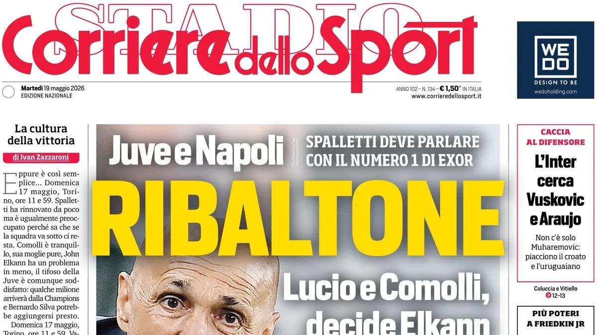 Conte-Napoli, Corriere dello Sport "Antonio si libera e Spalletti in bilico"