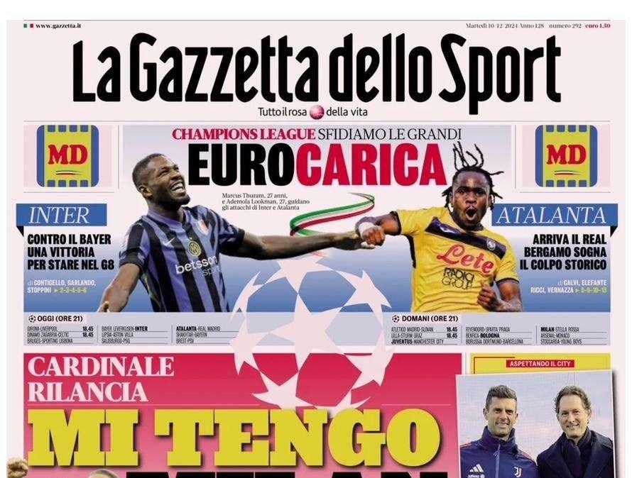 La Gazzetta dello Sport: "Sacchi: Lazio da scudetto"