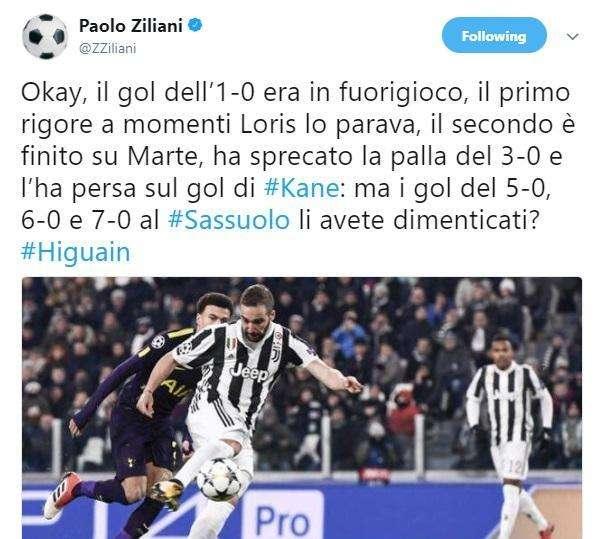Ziliani, stoccate a Higuain: "Gol in fuorigioco, rigore su Marte, palla persa... Ma almeno ha fatto tripletta al Sassuolo"