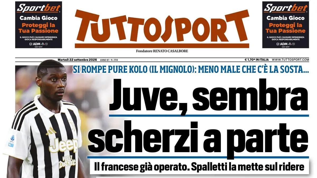 Si ferma anche Kolo Muani, Tuttosport: “Juve, sembra scherzi a parte”
