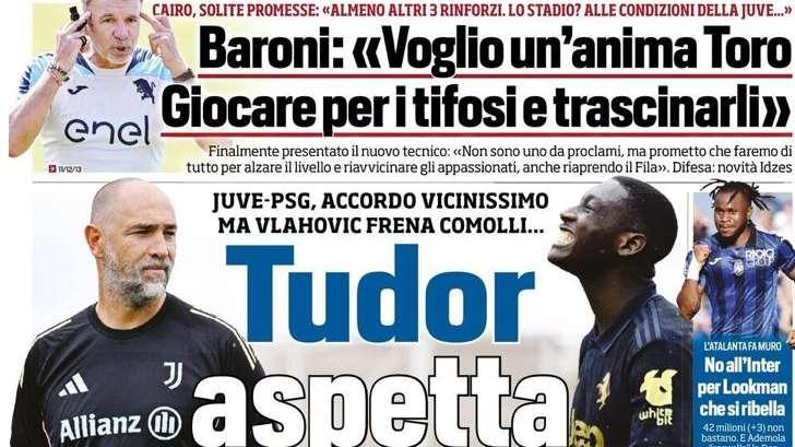 Tuttosport: "Tudor aspetta Kolo! Gutierrez vede Napoli"