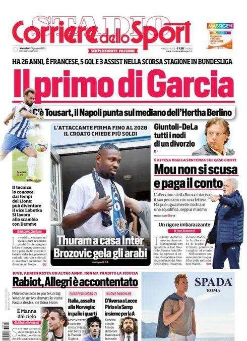 PRIMA PAGINA - CdS Campania: "Il primo di Garcia"