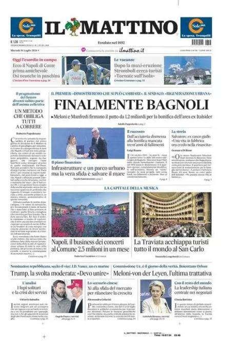 Il Mattino: "Ecco il Napoli di Conte: prima amichevole, Osi neanche in panchina"