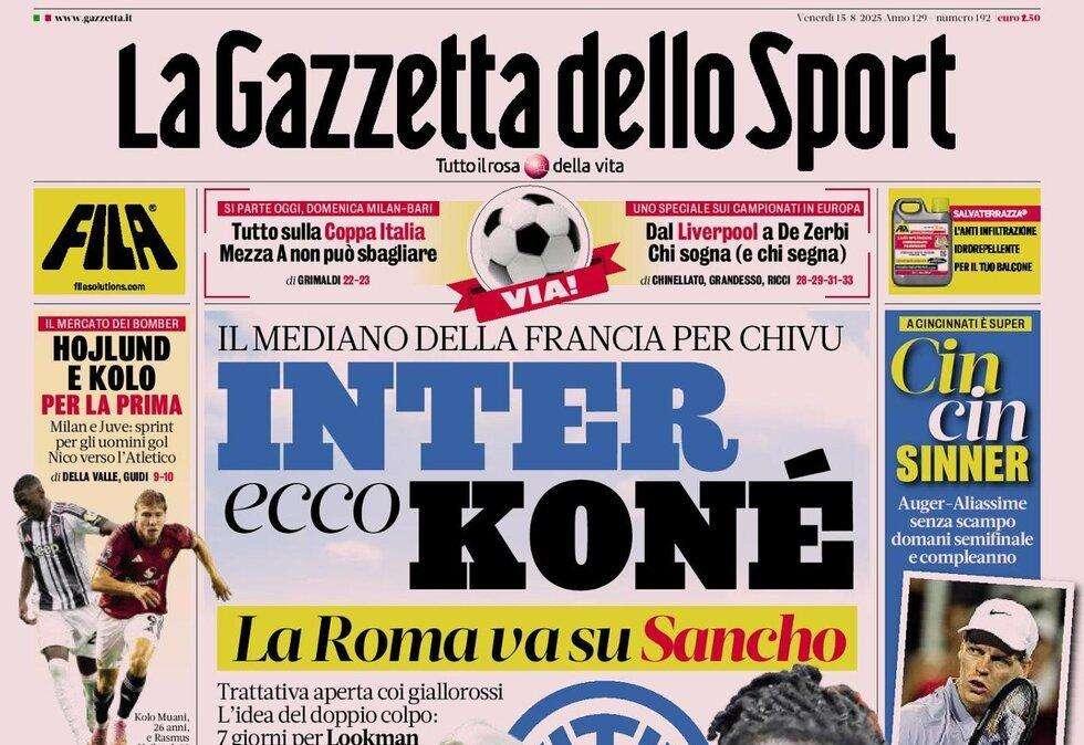 La Gazzetta delle Sport: "Napoli, ansia Lukaku"
