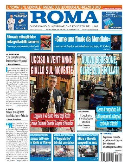 Il Roma apre con le parole di Conte: "Come una finale Mondiale"