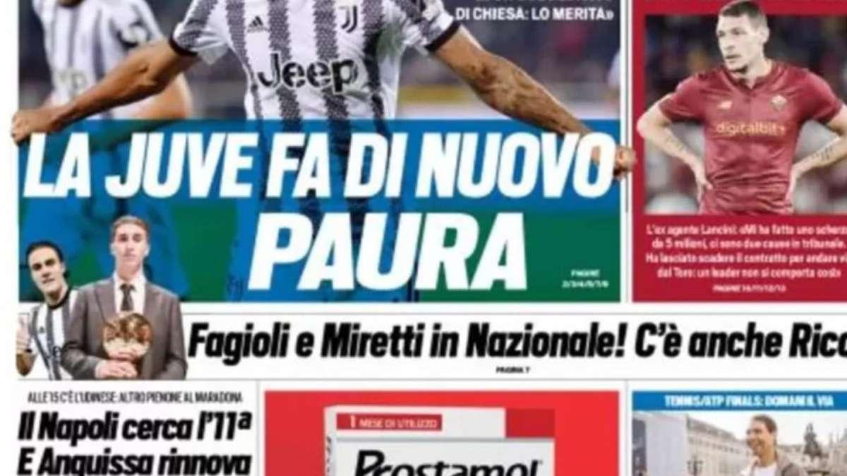 PRIMA PAGINA - Tuttosport: "La Juve fa di nuovo paura: ansia dei rivali cresce"