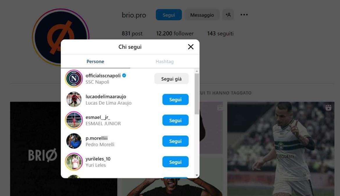 FOTO - Indizio social su Natan: i procuratori hanno da poco seguito il Napoli su Instagram