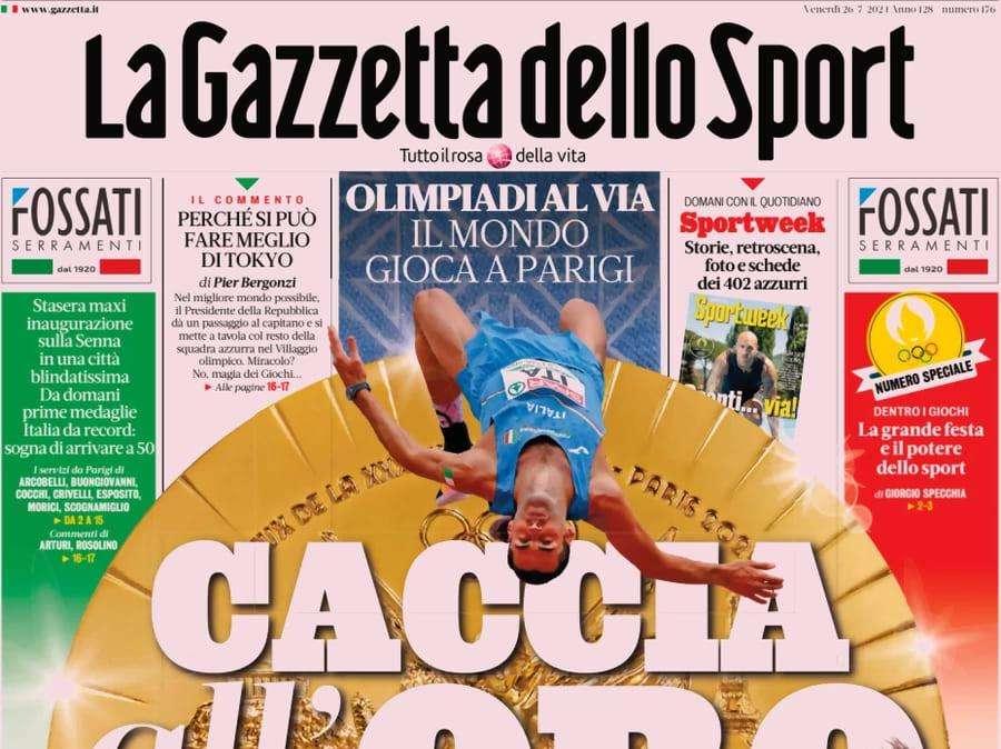 Gazzetta sulle Olimpiadi: "Caccia all'oro"