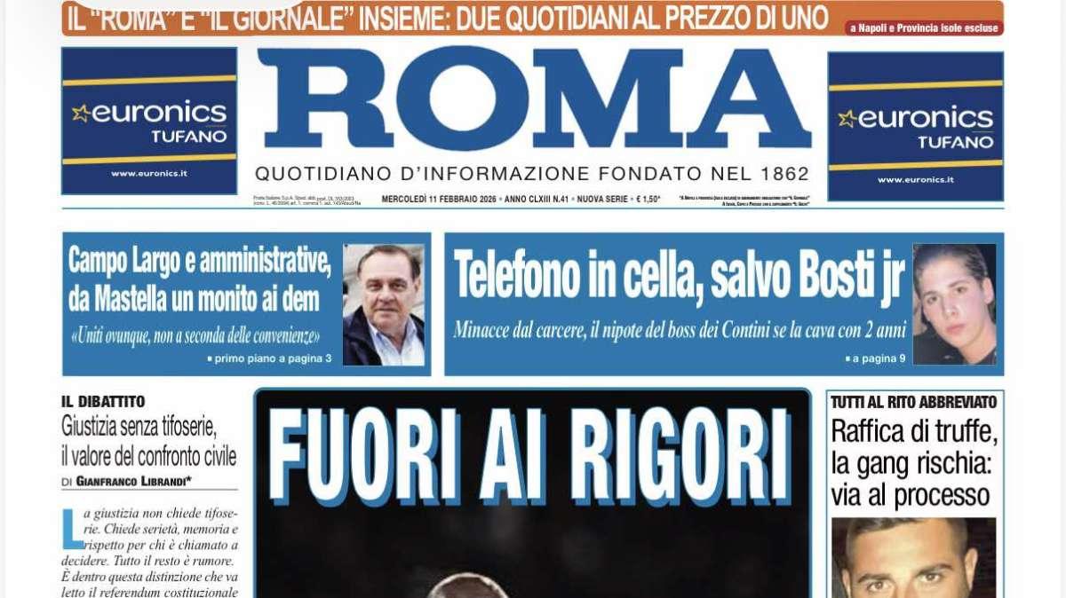 Il Roma: "Fuori ai rigori"