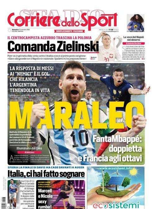 PRIMA PAGINA - CdS Campania: "Comanda Zielinski"