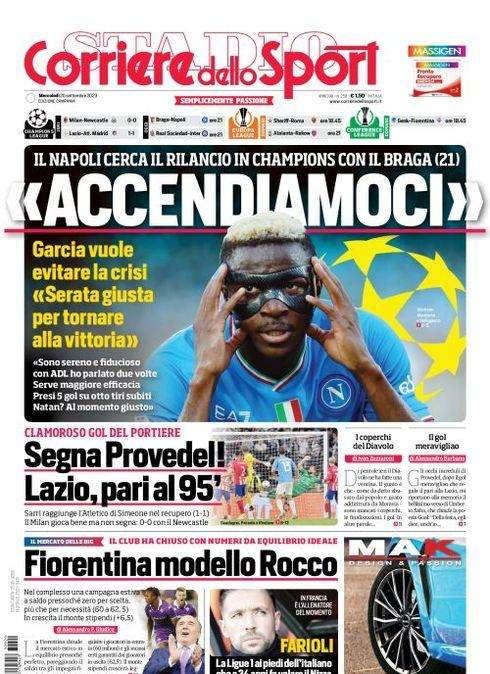 PRIMA PAGINA - CdS Campania: "Accendiamoci"