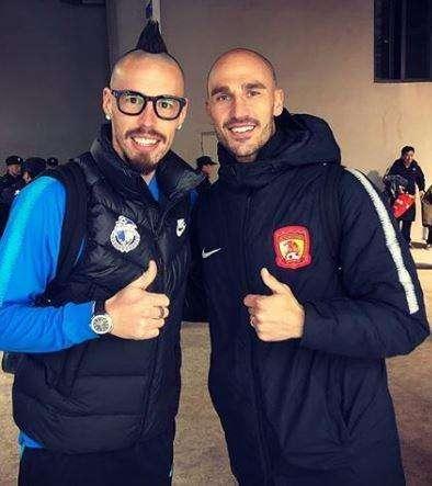 FOTO - Paolo Cannavaro ed Hamsik, scatto insieme dalla Cina: "Con l'affetto di sempre!"