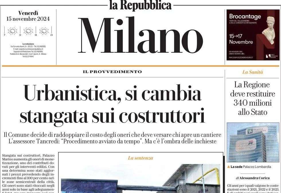 Inchiesta curve, La Repubblica di Milano titola: "Affari e delitti, si pente Beretta"