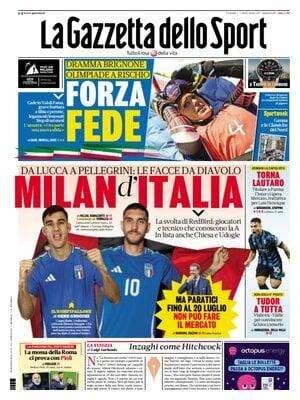 La Gazzetta dello Sport: "Milan d'Italia: da Lucca a Pellegrini, gli obiettivi"