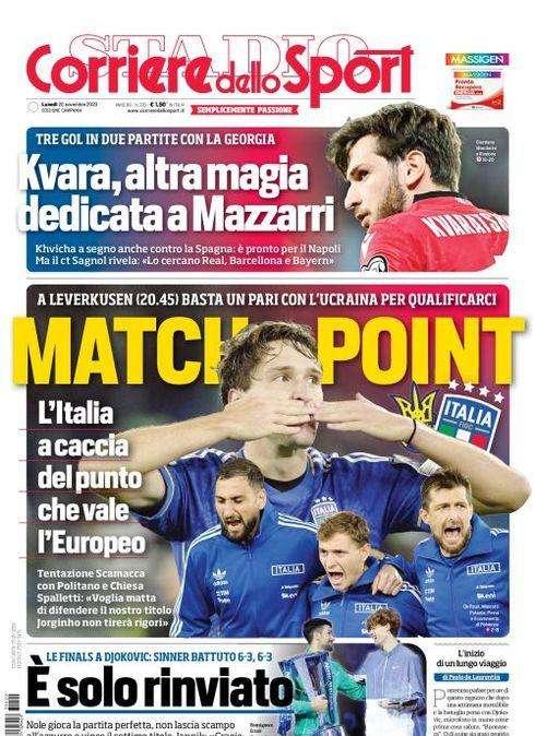 PRIMA PAGINA - Cds Campania: “Kvara, altra magia dedicata a Mazzarri”