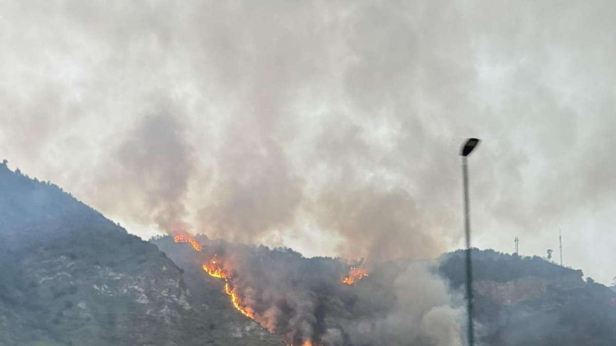 Incendio doloso ai Camaldoli: abitazioni minacciate dalle fiamme