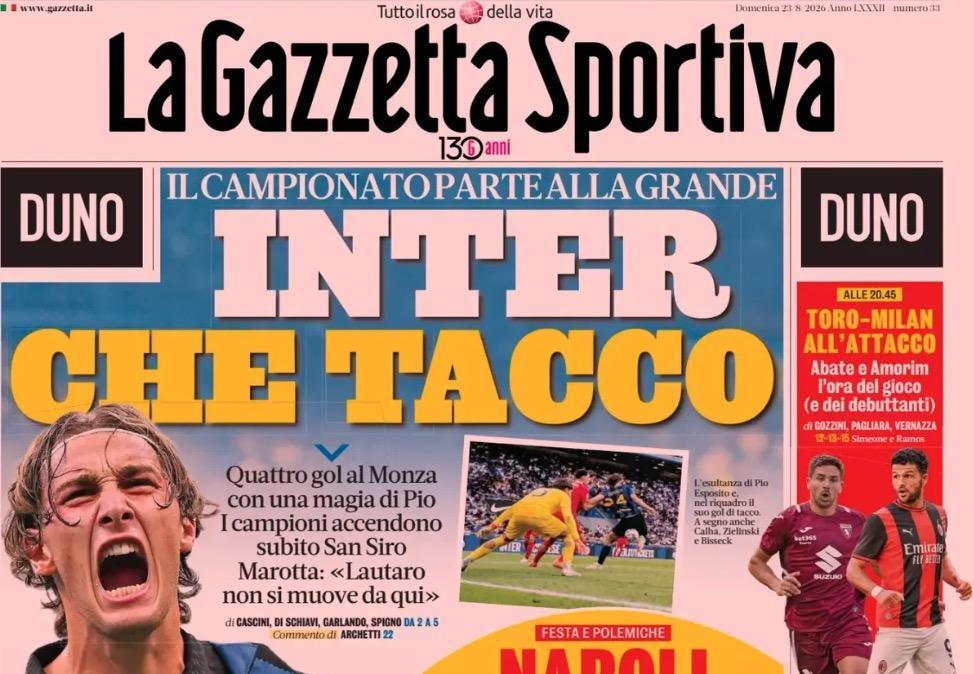 Il Napoli inizia bene, Gazzetta: "Che finale! Furia Genoa: gol da annullare"