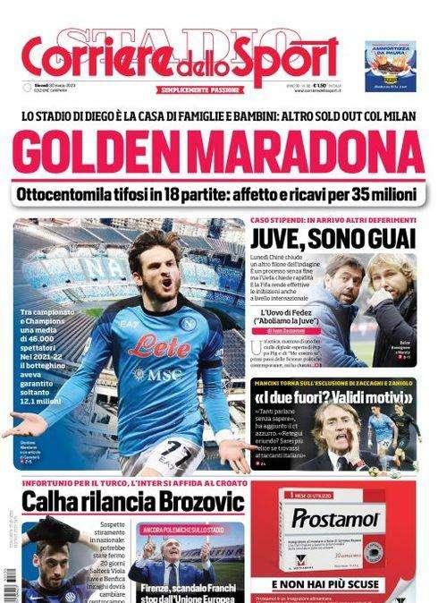 PRIMA PAGINA - CdS Campania: "Golden Maradona"
