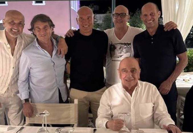 Allegri a Forte dei Marmi: il tecnico a cena con Spalletti, Carnevali, Rossi e Galliani