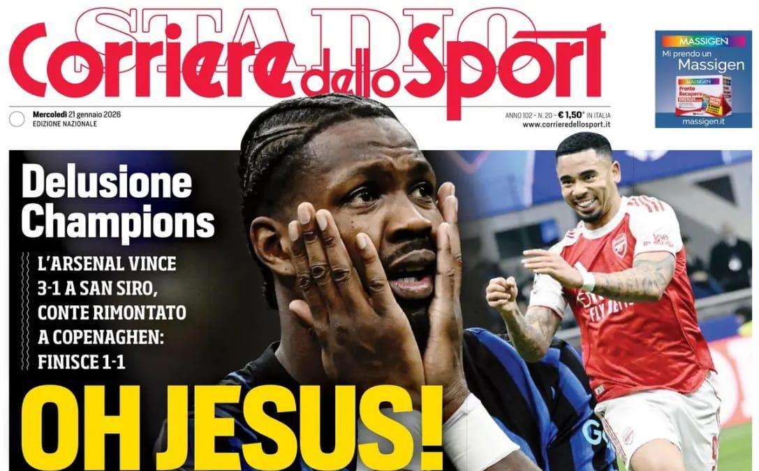 Delusione Napoli, Corriere dello Sport: "Vittoria buttata"