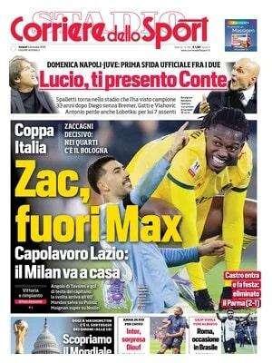 Corriere dello Sport: "Lucio, ti presento Conte: prima sfida in A"