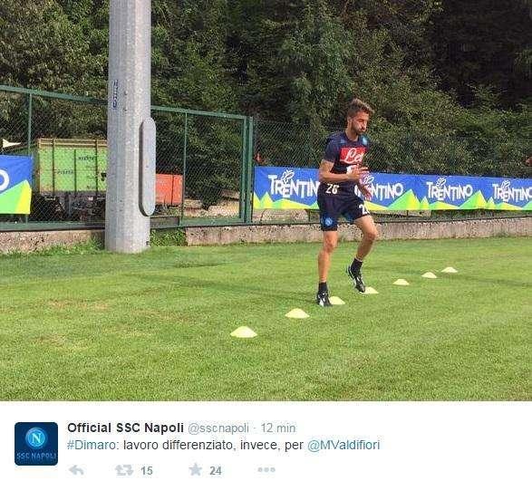 FOTO - Differenziato per Valdifiori, l’ex Empoli ha già smaltito la distorsione alla caviglia