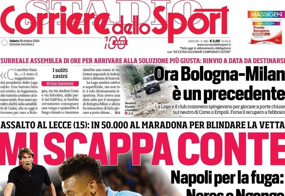 Corriere dello Sport: "Mi scappa Conte: Ngonge e Neres con Lukaku!"