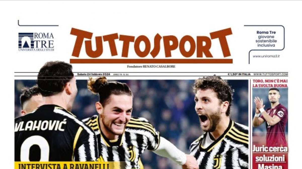 PRIMA PAGINA - Tuttosport: Ravanelli: "Juve, fuori il carattere!"