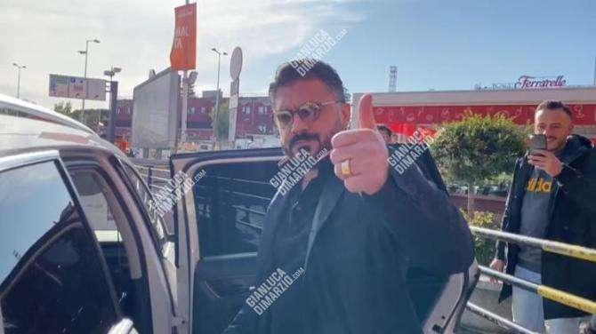 FOTO Sky - Gattuso è arrivato a Napoli: le prime immagini a Capodichino