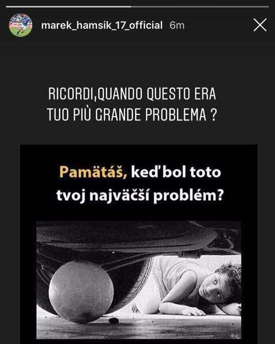 FOTO - Hamsik scherza su Instagram ricordando l'infanzia: "Ricordi quando questo era il tuo più grande problema?"