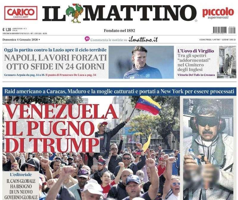 Il Mattino: "Napoli, lavori forzati: otto sfide in 24 giorni"