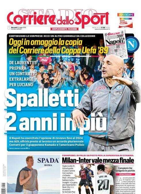 PRIMA PAGINA - CdS Campania: "Spalletti, due anni in più"