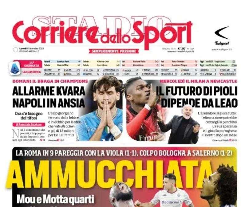 PRIMA PAGINA - CdS: "Allarme Kvara, Napoli in ansia"