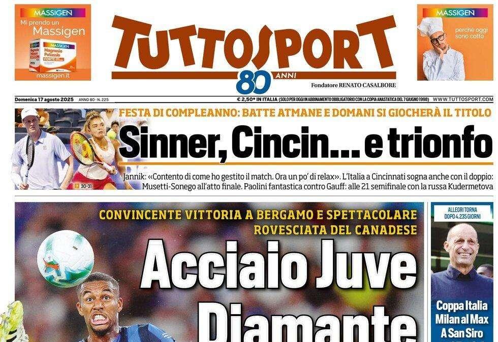 Tuttosport: "Acciaio Juve, diamante David"
