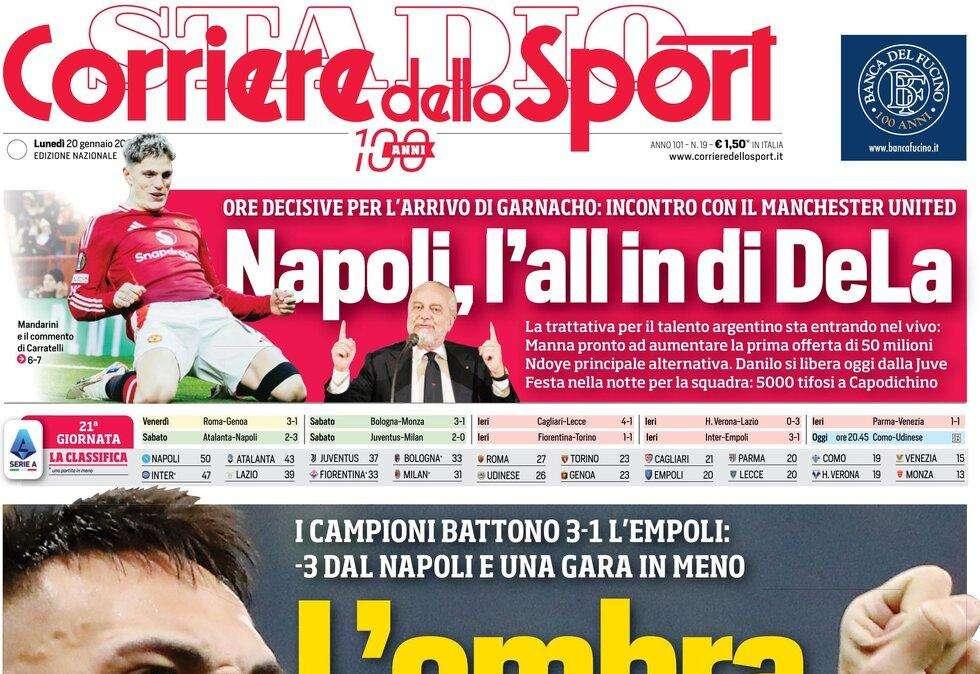 Corriere dello Sport: "Napoli, l'all in di De Laurentiis"