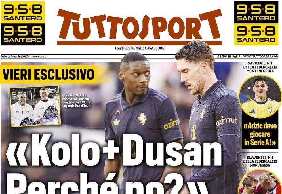 Tuttosport: "Kolo + Dusan, perché no? Milan, stop Paratici!"