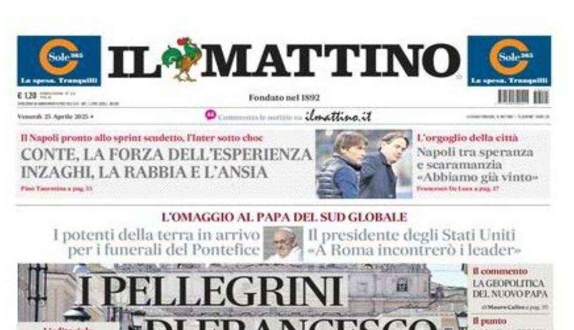 Il Mattino: “Conte, la forza dell’esperienza. Inzaghi, la rabbia e l’ansia”