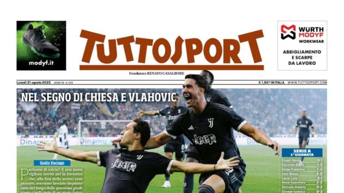 PRIMA PAGINA - Tuttosport: "Juve da sogno"