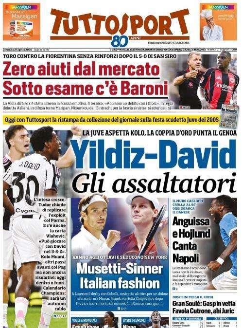 Campo e mercato, Tuttosport: "Anguissa-Hojlund, canta Napoli"