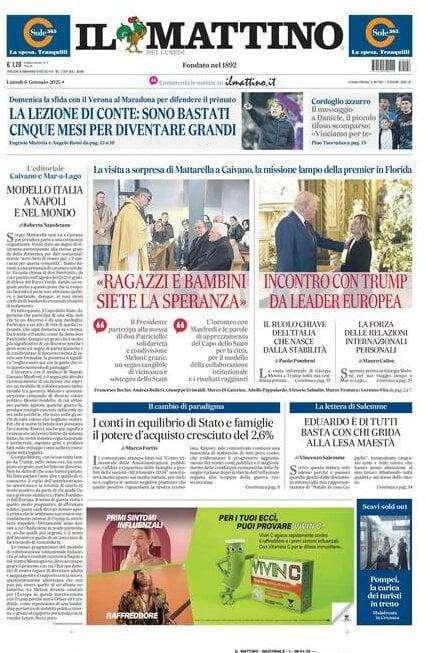 Il Mattino: "La lezione di Conte: sono bastati cinque mesi per diventare grandi"