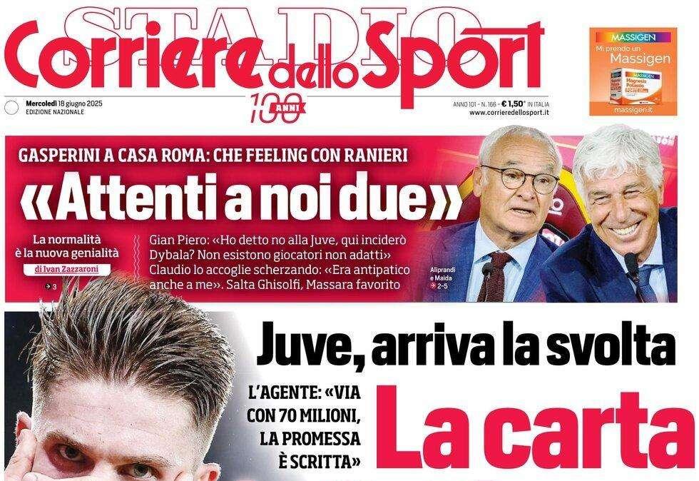  "La carta da Gyokeres": il Corriere dello Sport apre con le parole dell'agente