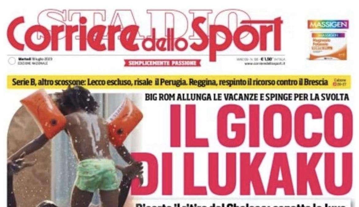 PRIMA PAGINA - Corriere dello Sport: “Il gioco di Lukaku” 