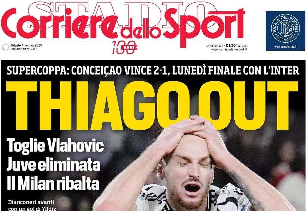 Corriere dello Sport: "Thiago Out. Napoli, Spina nel fianco"