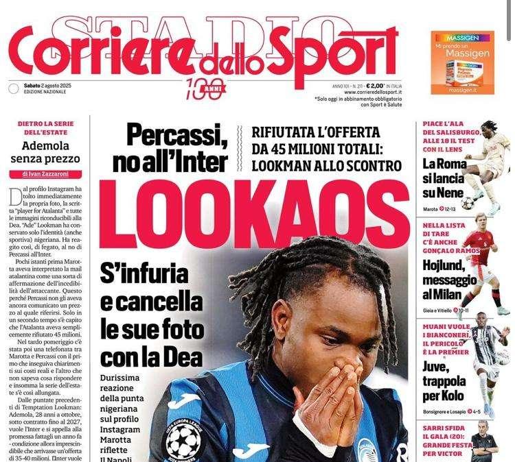 Corriere dello Sport: "Lookaos! Fede per Conte"