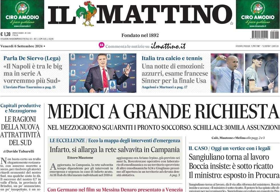 Il Mattino e le parole di De Siervo: 'Napoli tra le big'. Più sud in Serie A"