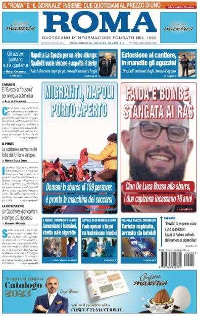PRIMA PAGINA - Il Roma: "Napoli a La Spezia per un altro allungo"