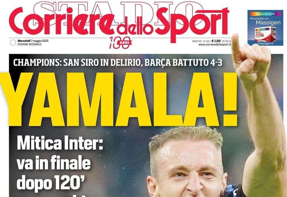 Corriere dello Sport ed il gioco di parole sull'Inter: "Yamala!"